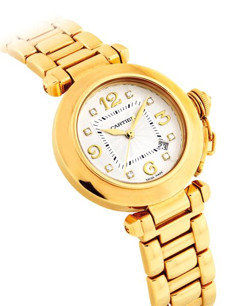 cartier 18k gold watch price